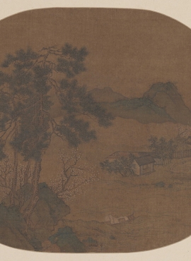 B3101001《停舟访梅图》明代画家赵子俊高清作品