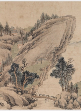 B2037006《拟古山水册六》清代画家黄山寿高清作品