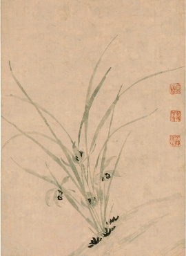 B3104003《兰花图》明代画家周天球高清作品