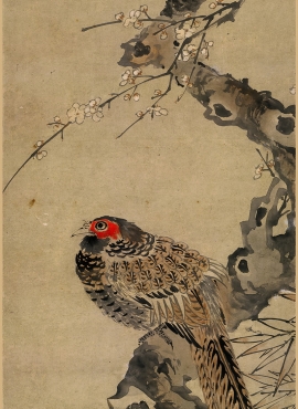 B3105003《梅花野雉图》明代画家周之冕高清作品