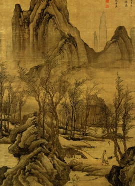 B3065048《步溪图》明代画家唐寅（唐伯虎）高清作品
