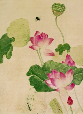 B2104002《荷花图》清代画家吴应贞高清作品