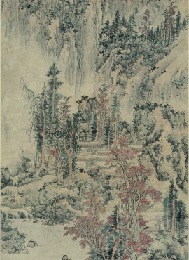 B3031003《仿黄鹤山樵山水图》明代画家蓝瑛高清作品