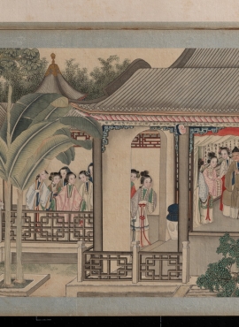 红楼梦工笔彩绘绢本-56》清代孙温高清中国画作品– 高清名画