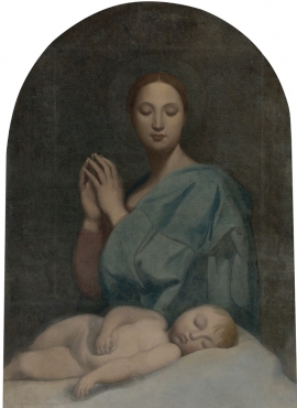 A034066《蓝色面纱的处女 》法国画家让·奥古斯特·多米尼克·安格尔高清作品