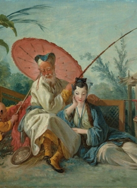 A022120《垂钓翁》法国画家弗朗索瓦·布歇高清作品