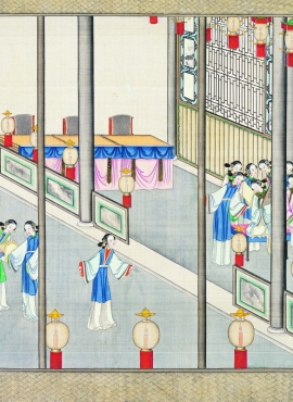 《红楼梦工笔彩绘图册-68》清代孙温高清中国画作品