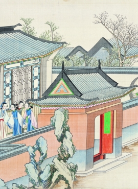 《红楼梦工笔彩绘图册-70》清代孙温高清中国画作品