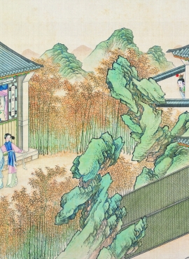 《红楼梦工笔彩绘图册-71》清代孙温高清中国画作品