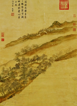 B2017025《柳浪闻莺图》清代画家董邦达高清作品