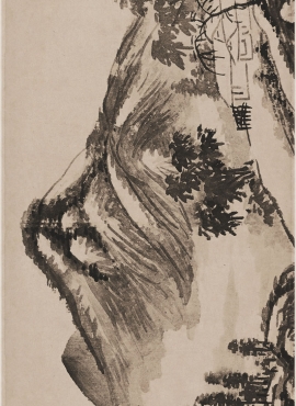 B3033002《雨中山色图》明代画家李流芳高清作品