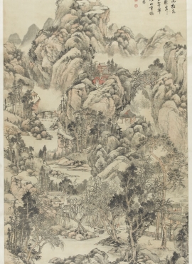 B2020001《山水画》清代画家范松高清作品