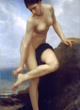 A01495《洗澡后》法国画家威廉·布格罗高清作品