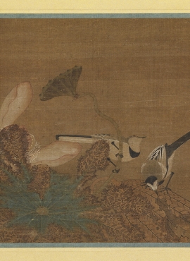 B3075002《莲鹡鸰图》明代画家王右高清作品