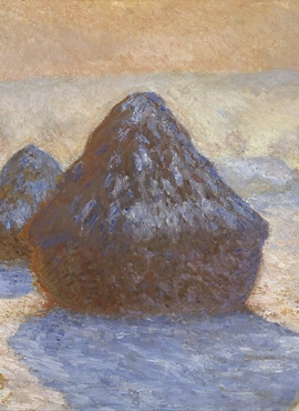 A002112《谷粒，白霜效应》法国画家克劳德·莫奈高清作品