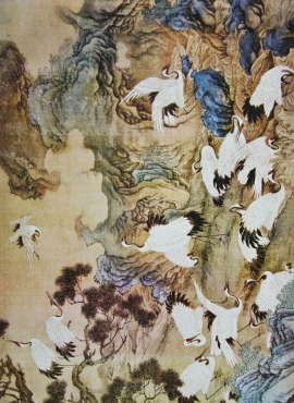 B3001001《百鹤图卷》明代画家边景昭高清作品