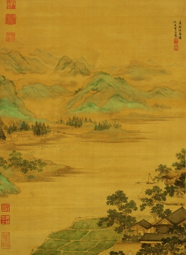 B3012016《莲溪渔隐图》明代画家仇英高清作品