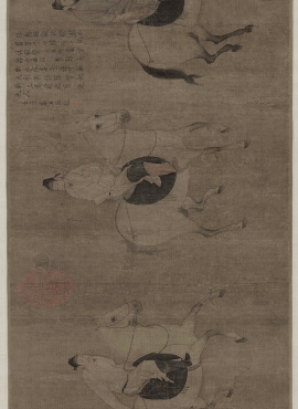 B5122263《游骑图卷》宋代画家（佚名）高清作品