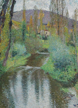 A031031《斯普灵顿河》法国画家亨利·马丁高清作品