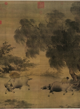 B5111004《风雨牧归图》宋代画家赵佶（宋徽宗）高清作品