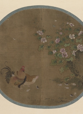 B5049001《鸡图》宋代画家毛益高清作品