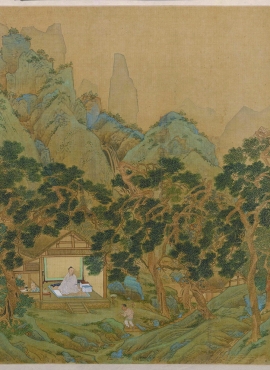 B3012050《人物故事图 2 高山流水》明代画家仇英高清作品