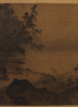 B4026002《高士观眺图》元代画家孙君泽高清作品