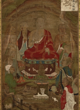 B5021002《十六罗汉图02迦诺迦伐磋尊者》宋代画家金大受高清作品