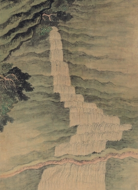 B3047004《鸣泉图》明代画家梅清高清作品