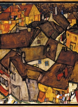 A024027 《克鲁玛的环形房屋》奥地利画家埃贡·席勒高清作品