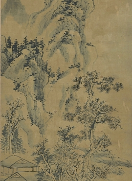 B3050002《仿董源笔意图》明代画家祁豸佳高清作品