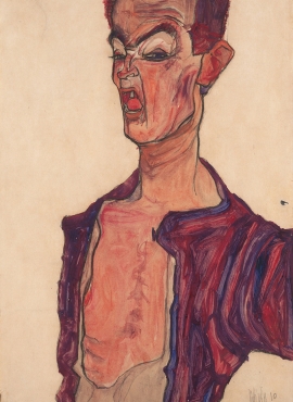 A024036 《男子肖像》奥地利画家埃贡·席勒高清作品