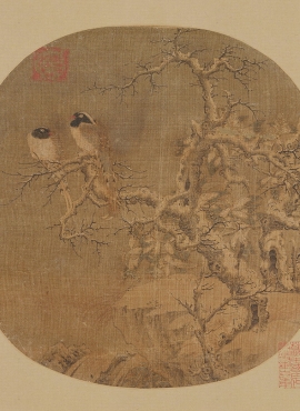 B5025010《双雀图》宋代画家李迪高清作品