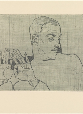 a024067《男人肖像》奥地利画家埃贡·席勒高清作品