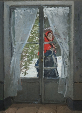 A002207《红围巾莫奈夫人》法国画家克劳德·莫奈高清作品