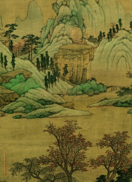 B3058019《青绿山水图》明代画家沈周高清作品