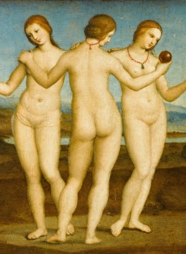 A003007《美惠三女神》意大利画家拉斐尔高清作品