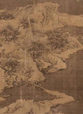B2121006《山水人物册页 雪霁行旅》清代画家袁江高清作品