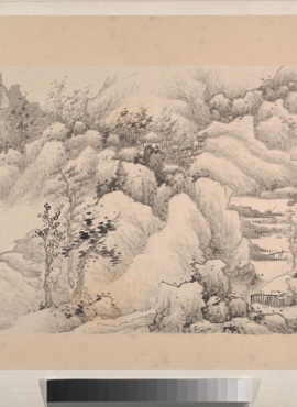 B2029072《水墨山水图册十二》清代画家龚贤高清作品