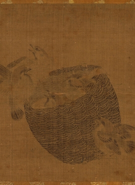 B5061001《雏雀图》宋代画家宋汝志高清作品
