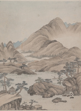 b3087008《山水册页之八》明代画家萧云从高清作品