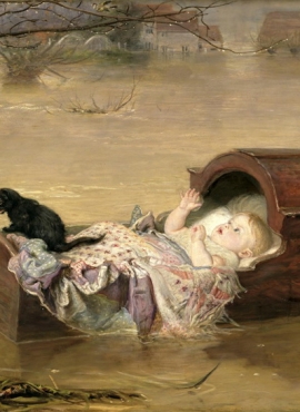 A035001《洪水》英国画家约翰·埃弗里特·米莱斯高清作品