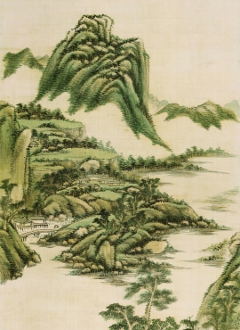 B2099048《仿黄子久设色山水图》清代画家王原祁高清作品