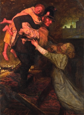 A035011《救援》英国画家约翰·埃弗里特·米莱斯高清作品