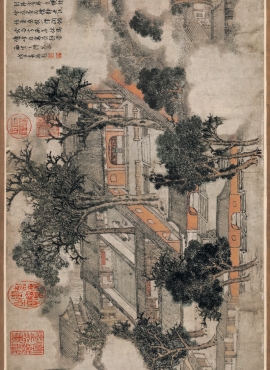 B3060001《马嗜烟雨图》明代画家盛颖高清作品