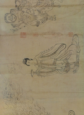 B8021007《送子天王图》隋唐画家吴道子高清作品