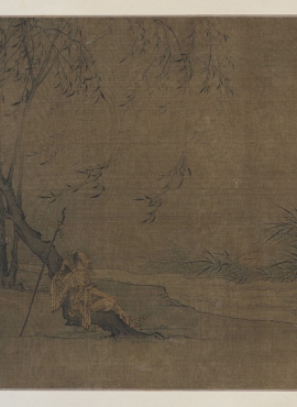 B5068003《柳荫高士图》宋代画家王诜高清作品