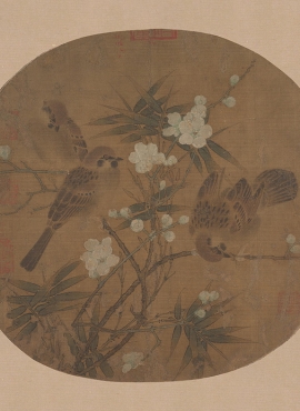 B5122123《梅竹戏雀图》宋代画家（佚名）高清作品