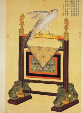 B2001001 《土尔扈特白鹰图》清代画家艾启蒙高清作品