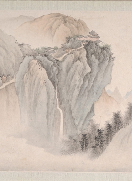 b3018004《山水册页之四》明代画家樊圻高清作品